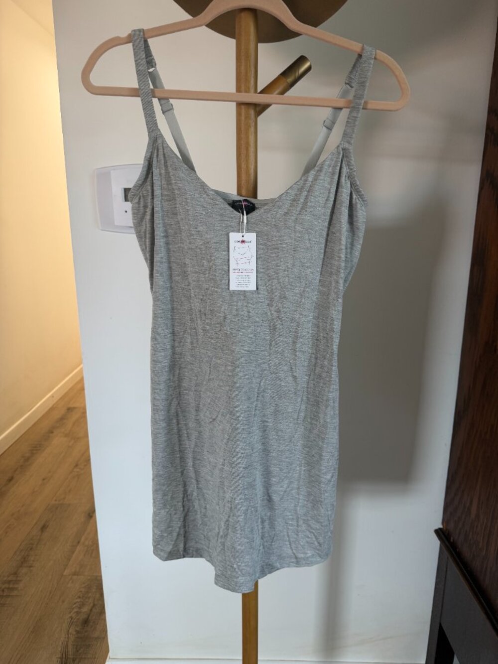 Cosabella Curvy Slip Dress heather gray small nwt - Picture 6 of 7